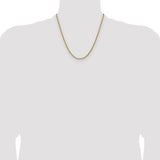 14k 3.25mm D/C French Link Chain
