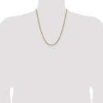 14k 3.25mm D/C French Link Chain