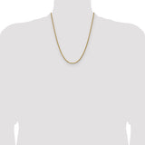 14k 3.25mm D/C French Link Chain