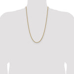 14k 3.25mm D/C French Link Chain
