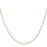14k .8mm D/C Cable with Spring Ring Clasp Chain
