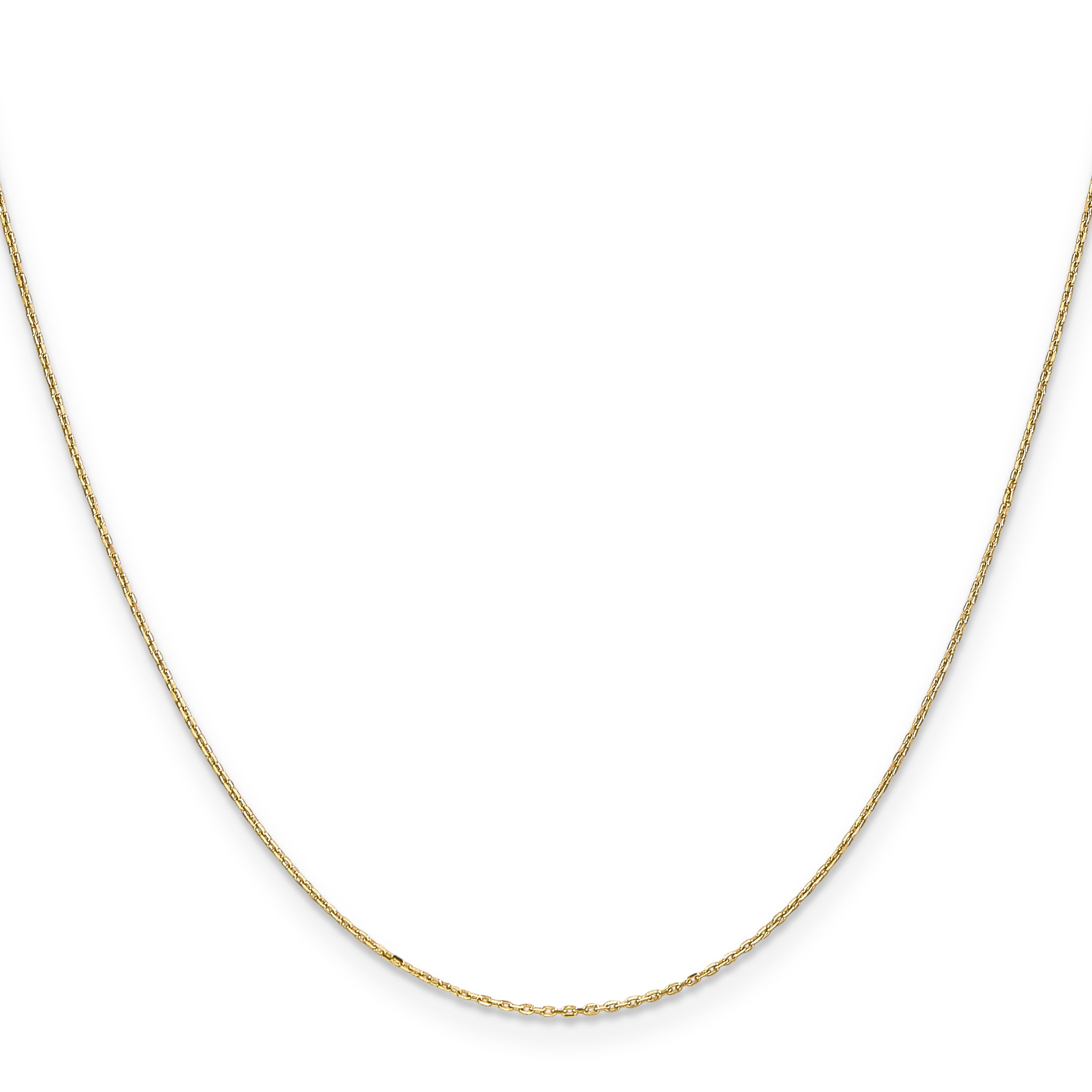 14k .8mm D/C Cable with Spring Ring Clasp Chain