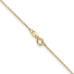 14k .8mm D/C Cable with Spring Ring Clasp Chain