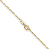 14k .8mm D/C Cable with Spring Ring Clasp Chain