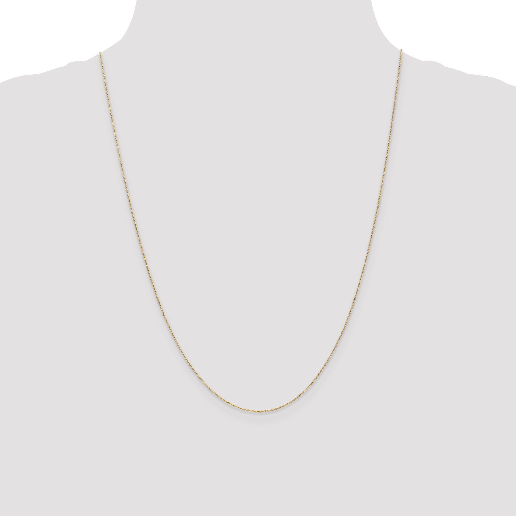 14k .8mm D/C Cable with Spring Ring Clasp Chain