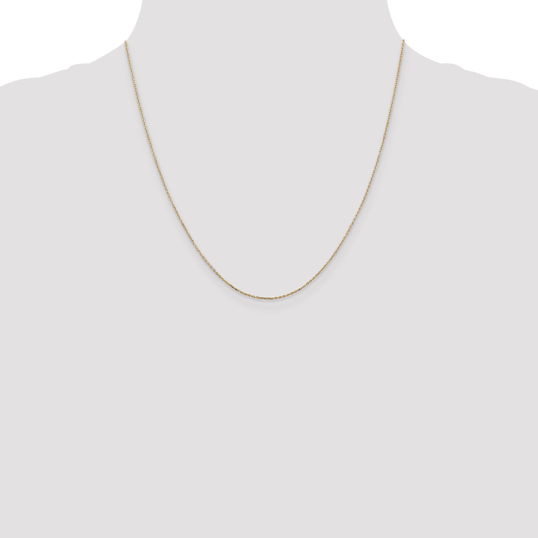 14k .8mm D/C Cable with Lobster Clasp Chain