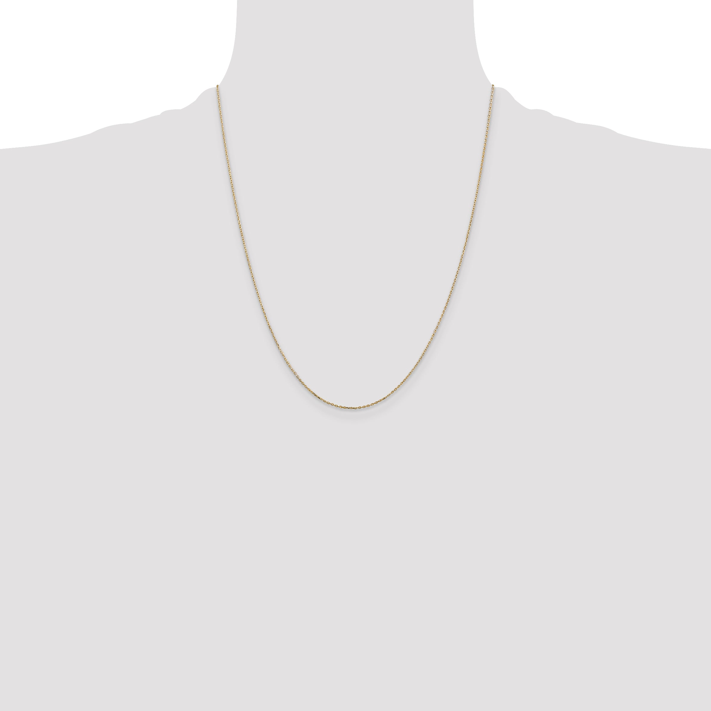 14k .8mm D/C Cable with Lobster Clasp Chain