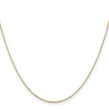 14k .8mm D/C Cable with Lobster Clasp Chain