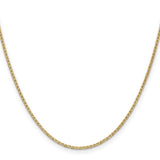 14k 1.5mm Lightweight Flat Anchor Link Pendant Chain