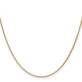 14k 1mm Round Open Link Cable Chain