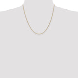 14k 1mm Round Open Link Cable Chain