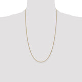 14k 1mm Round Open Link Cable Chain
