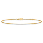 14k 1.4mm Round Open Link Cable Chain Anklet