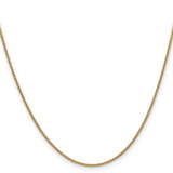 14k 1.4mm Round Open Link Cable Chain