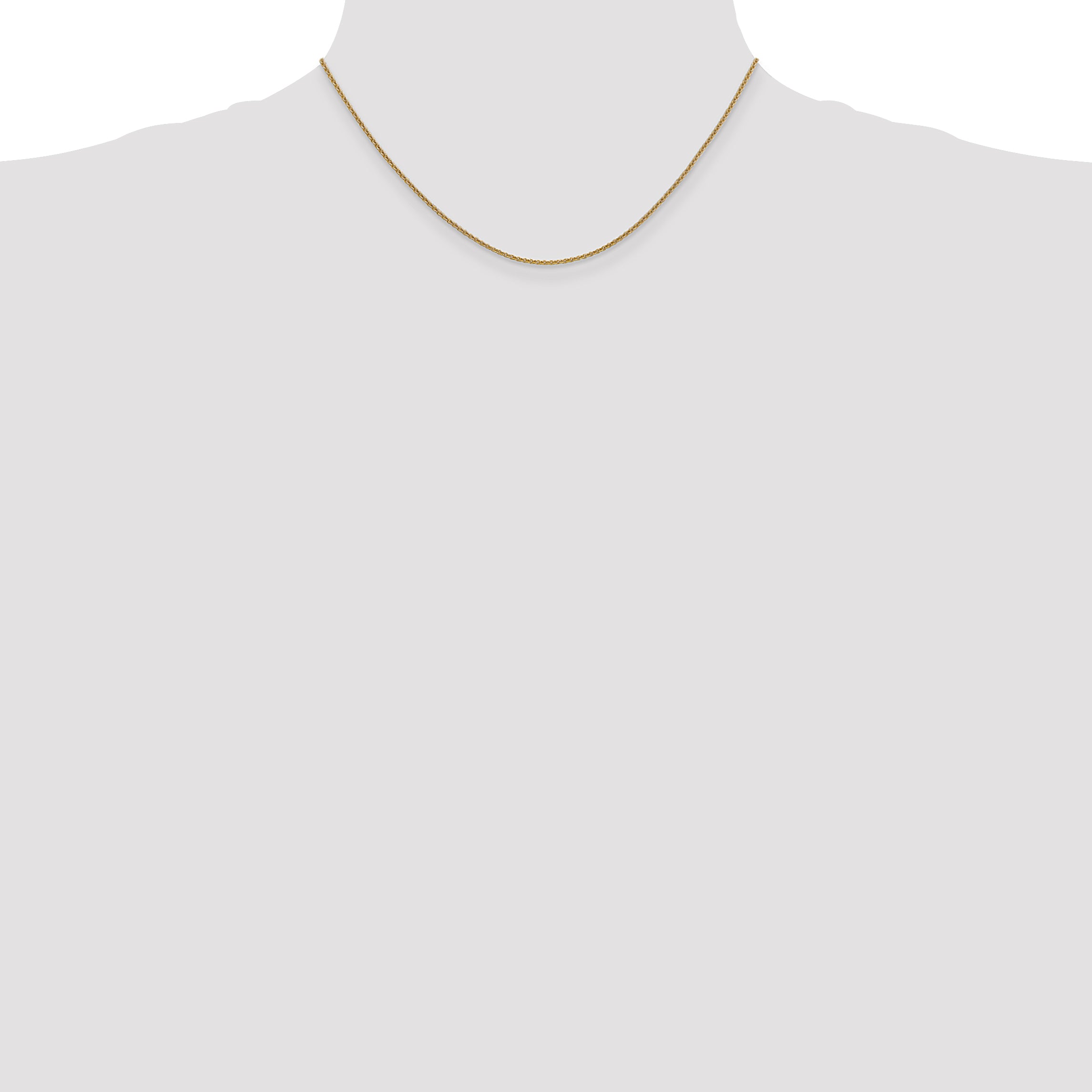 14k 1.4mm Round Open Link Cable Chain
