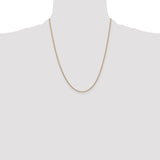 14k 1.4mm Round Open Link Cable Chain