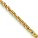 14k 1.4mm Round Open Link Cable Chain