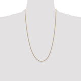 14k 1.4mm Round Open Link Cable Chain