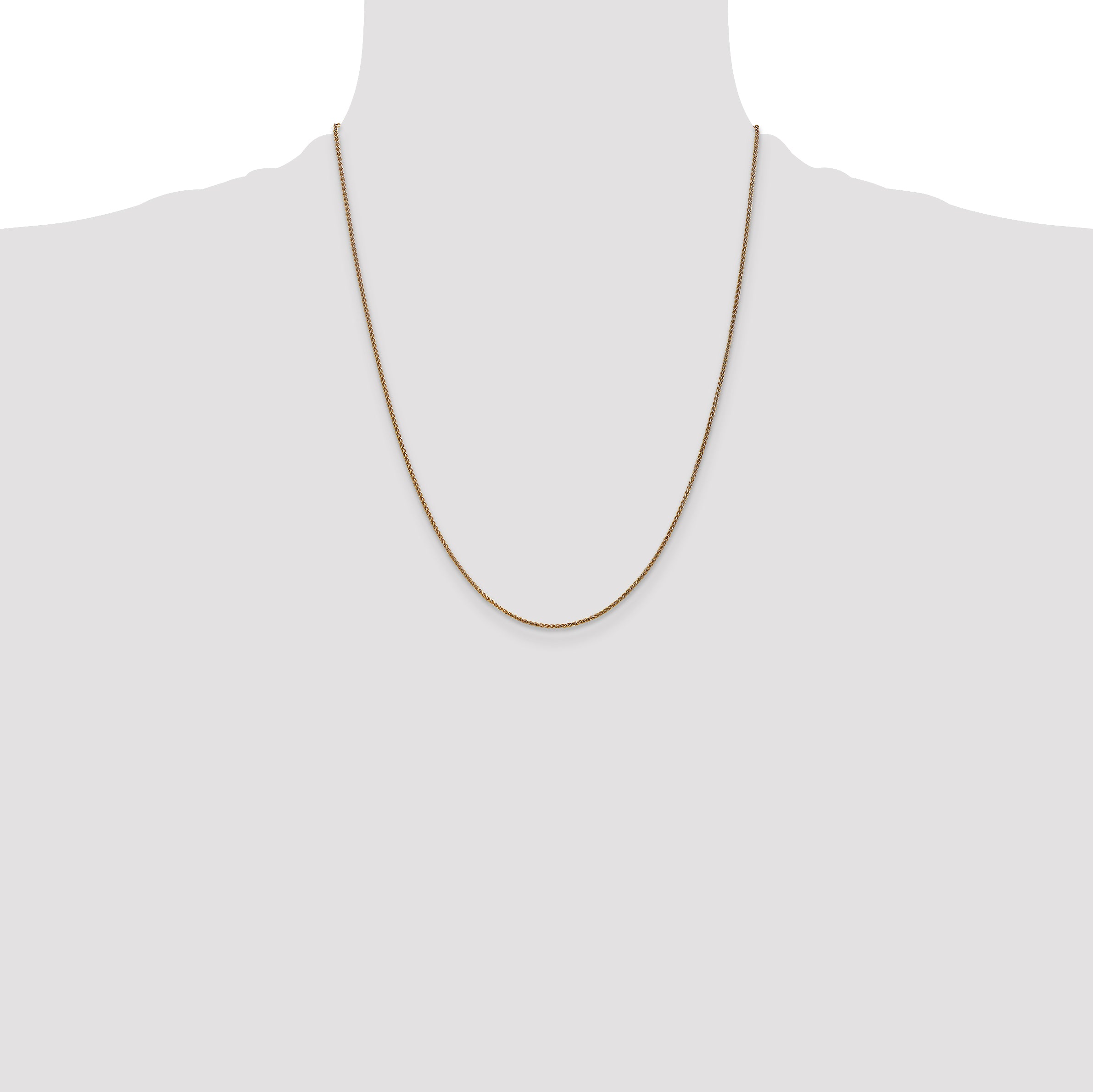 14k 1.25mm D/C Spiga Chain