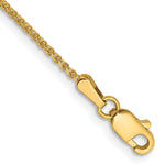 14k 1.25mm Diamond-cut Spiga Chain Anklet