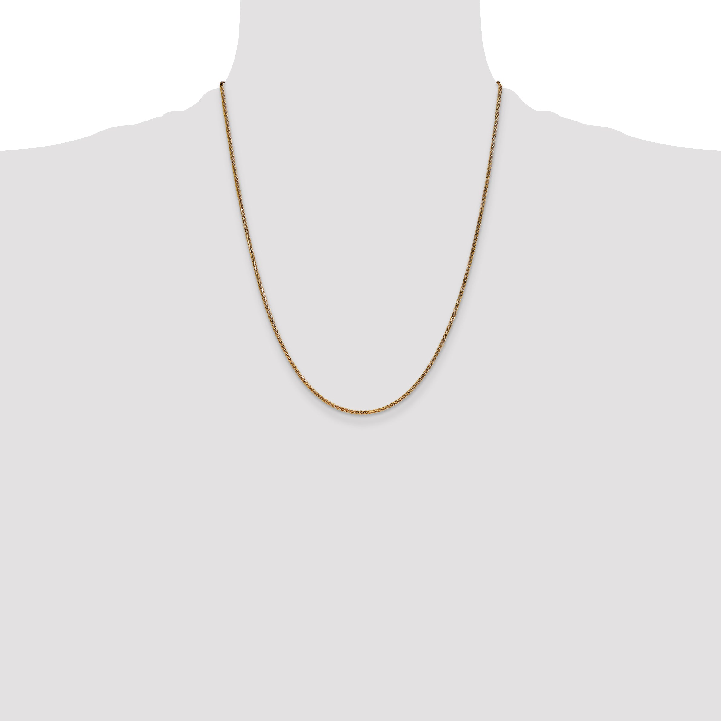 14k 1.7mm D/C Spiga Chain