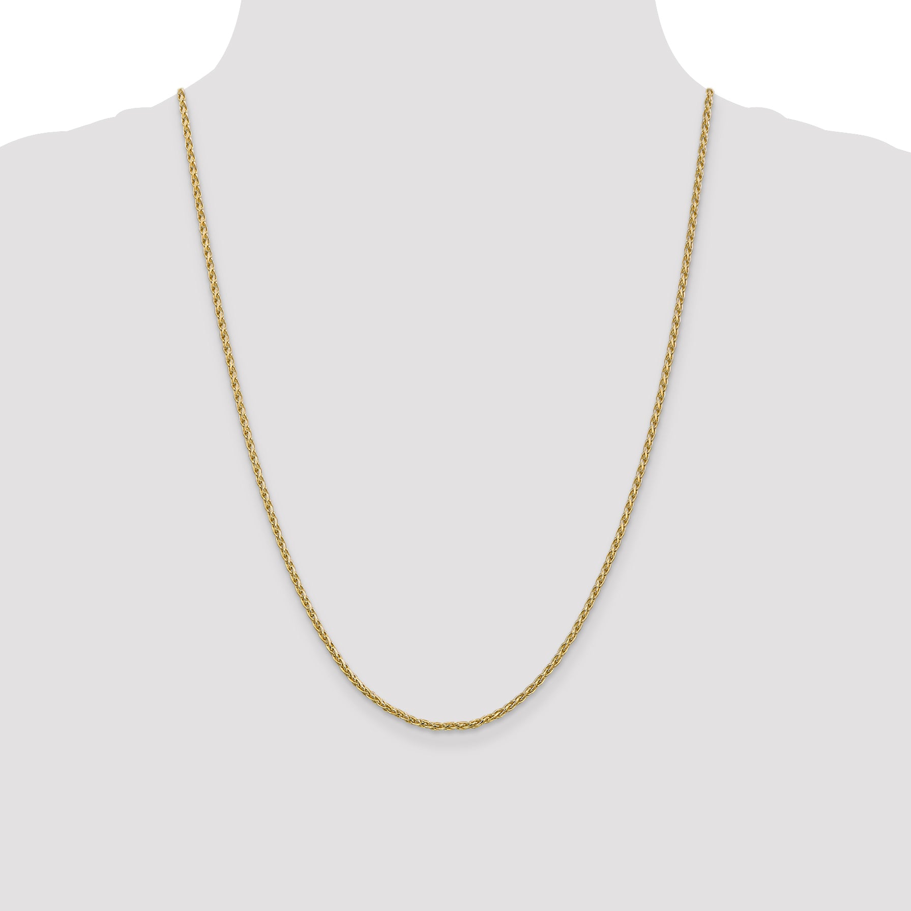 14k 2.25mm Parisian Wheat Chain