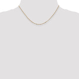 14k 1.25mm Flat Figaro Pendant Chain