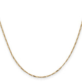 14k 1.25mm Flat Figaro Pendant Chain