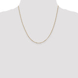 14k 1.25mm Flat Figaro Pendant Chain