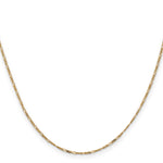 14k 1.25mm Flat Figaro Pendant Chain