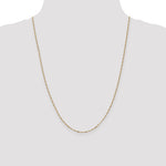 14k 1.25mm Flat Figaro Pendant Chain