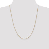 14k 1.25mm Flat Figaro Pendant Chain