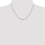 14k White Gold 1.25mm Round Parisian Wheat Chain
