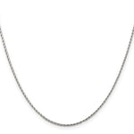 14k White Gold 1.25mm Round Parisian Wheat Chain
