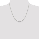 14k White Gold 1.25mm Round Parisian Wheat Chain