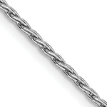 14k White Gold 1.25mm Round Parisian Wheat Chain