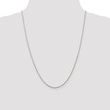 14k White Gold 1.25mm Round Parisian Wheat Chain