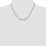14k White Gold 3mm Parisian Wheat Chain
