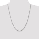 14k White Gold 3mm Parisian Wheat Chain
