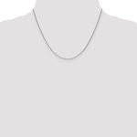 14k White Gold 1mm Round Open Link Cable Chain