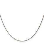 14k White Gold 1mm Round Open Link Cable Chain