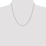 14k White Gold 1mm Round Open Link Cable Chain