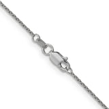 14k White Gold 1mm Round Open Link Cable Chain