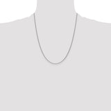 14k White Gold 1mm Round Open Link Cable Chain