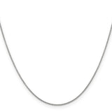 14k White Gold .9mm Cable with Spring Ring Clasp Chain