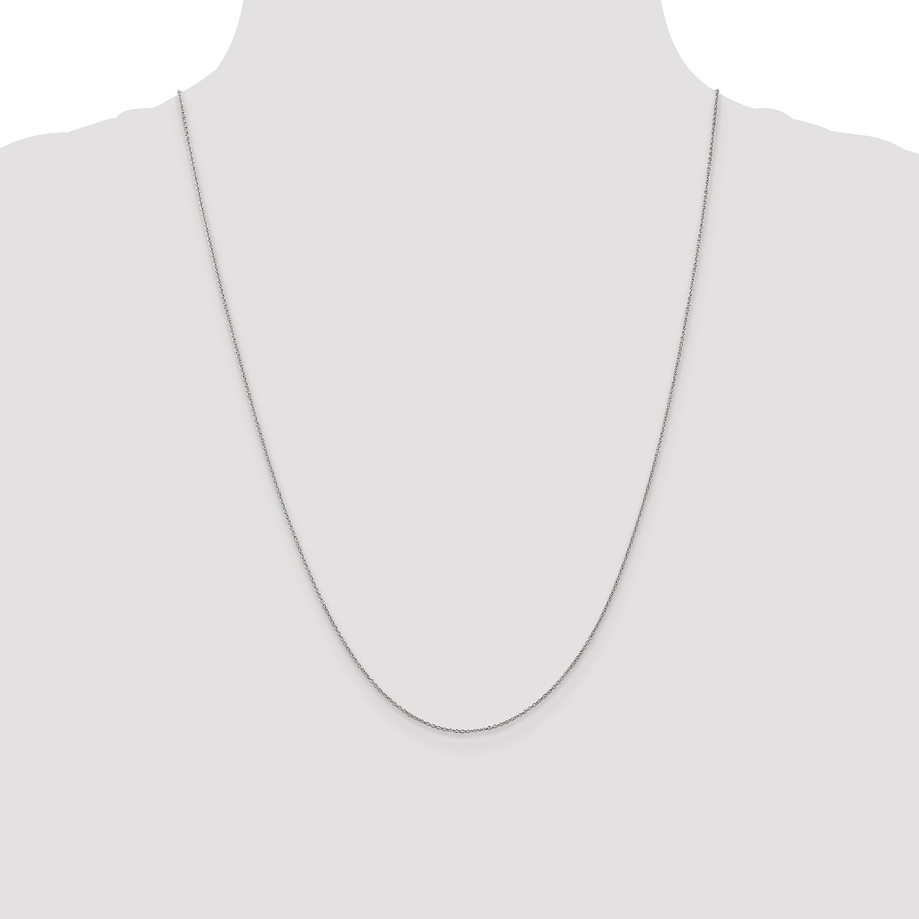 14k White Gold .9mm Cable with Lobster Clasp Chain