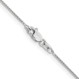 14k White Gold .85mm Spiga Chain