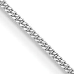 14k White Gold .9mm Curb Pendant Chain