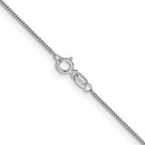 14k White Gold .9mm Curb Pendant Chain