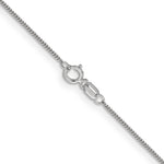14k White Gold .9mm Curb Pendant Chain